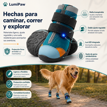 Zapatos LumiPaw™ con Luz LED para Perros